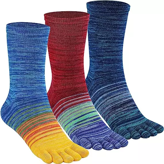 TikMox Toe Socks Crew Running Socks(3Pairs) TikMox Toe Socks Crew Running Socks(3Pairs)