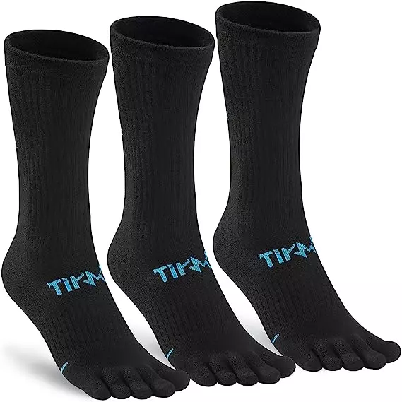 TikMox Toe Socks Coolmax Thickened Crew Socks 3pairs TikMox Toe Socks Coolmax Thickened Crew Socks 3pairs